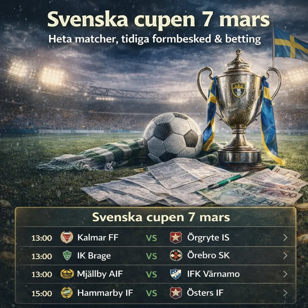 Svenska cupen 7 mars – heta möten, tidiga formbesked och spelvärde att hålla ögonen på